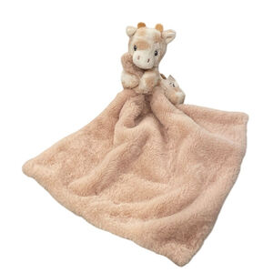 Kellytoy Unisex Baby Giraffe Lovey Rattle Toy Security Blanket Plush Stuffed 11”